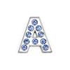 Accesorios de Diamante Azul Claro de 8 mm Aleación Strass Cuentas con Letras Correa de Reloj DIY Collar para Mascotas Tobillera Accesorios de Joyería