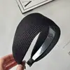 Faixa de Cabeça Larga de Lã Retrô Outono e Inverno para Mulheres, Luxo Acessível de Alta Qualidade, Cor Lisa, Faixa de Cabeça Versátil de Topo Alto, Acessórios de Cabelo para Lavar o Rosto para Mulheres