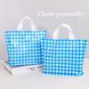Bolsa de plástico translúcida verde fruta, embalaje portátil, bolsa de compras para ropa de regalo, ropa para niños, caja de zapatos, bolsa con logotipo