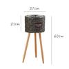 Soporte de Piso para Flores, Cesta de Flores Tejida de Paja, Maceta Tejida de Ratán, Maceta Pastoral para Sala de Estar Balcón, Decoración de Plantas Verdes Bonsái