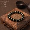 Pulsera de Ágata Roja Natural para Hombre al por Mayor, Pulsera de Piedra Negra con Cuentas de Buda de Seis Caracteres Grabadas para Mujer, Joyería de Mano Retro Estilo Étnico al por Mayor