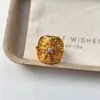 Novo Anel de Cruz com Zircônia de Design Exclusivo para Mulheres, Marca da Moda, Versátil, Personalizado, Retrô, Anel Aberto Ajustável para Mulheres