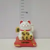 Gato da Sorte Automático Gato Acenando Gato da Fortuna Alimentado por Energia Solar Enfeite de Carro para Boa Sorte e Prosperidade