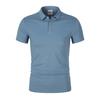 190g 40 Unidades Gelo Íon Cor Sólida Colarinho de Camisa Manga Curta Camisa Polo Logotipo Personalizado Estampado Uniforme de Classe Camisa Cultural Confortável