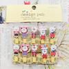 Colección Completa de Gato Café Tarjetas de Florería de Madera Artesanías de Madera Decoración de Jardín de Niños Foto Clips Pequeños de Madera