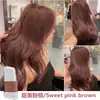 O primeiro produto caixa de presente de chá preto névoa creme para colorir cabelo feminino planta cor da moda 2024 branco sujo laranja cabelo em casa