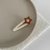 Grampo de Cabelo Sem Costura Cor Curry Feminino Verão Grampo de Cabelo Traseiro Clipe Lateral Clipe Lateral para Franja Grampo para Cabelo Quebrado Novo Estilo Adorno de Cabeça Elegante
