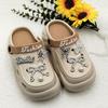 Plataforma de Comercio Electrónico Transfronterizo para Accesorios para Zapatos Estilo Crocs, Dijes Decorativos para Zapatos DIY, Serie de Mariposas Metálicas Texturizadas