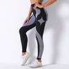 Liquidación Venta al por Mayor Estilo Europeo y Americano Tejido sin Costuras Sexy Transpirable Rayados que Absorben la Humedad Pantalones de Yoga Correr Deportes Fitness