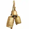 Pingente de Sino de Metal Retrô de Natal com Corda de Juta Grande Decoração Pendurada Árvore de Natal Varanda Pátio Decoração Atacado Personalização