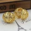 Accesorios de oro genuino de 24 quilates DIY equipaje ropa material de cobre sobre hueco sobre de cobre retro colgante de bola se puede abrir A735