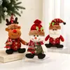 Decoraciones navideñas tela muñeca bailarina colgante muñeco viejo de nieve accesorios para árbol de Navidad escena para vestir
