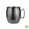 Taza de Acero Inoxidable 304 para Moscow Mule, Copa de Cóctel para Bar, Copa Martillada en Forma de Tambor, Vaso de Vino al por Mayor