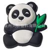 Ventas Directas de Fábrica Accesorios para Zapatos de Agujero de Oso Panda de Dibujos Animados Venta al por Mayor Flor para Zapato de Goma Suave de PVC Cordón de Zapato Hebilla de Zapato Decoración de Zapato DIY