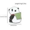 Broche de panda a la moda, gorro que combina con todo, insignia de metal con forma de panda, mochila, accesorios de ropa