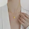 Acero de titanio carácter chino fufu esmerilado se puede usar en ambos lados cadena de clavícula estilo nacional regalo para novias fuente generación cabello