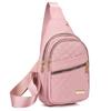 2024 estilo coreano simples saco peito das mulheres novo multi-camada bordado linha grande capacidade mochila peito ao ar livre lazer bolsa mensageiro