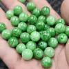 Cuentas Redondas Verdes Esmeralda de 10 mm Cuentas Sueltas de Jade Fondo Blanco Pulsera Verde Collar Accesorios de Joyería Cuentas Hechas a Mano Venta al por Mayor