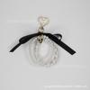 Colgante de estilo coreano con lazo de perla simple y forma de corazón, colgante para ropa, bolso de teléfono móvil, venta directa de fábrica