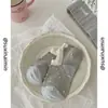 Calcetines Finos de Estilo Coreano para Primavera y Verano para Mujer, Calcetines Cortos Lindos de Oso de Dibujos Animados, Calcetines Bajos Antideslizantes para Zapatos de Barco