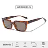 Gafas de Sol Transfronterizas de Nuevo Estilo con Montura Pequeña, Diseño Cuadrado Simple con Remaches en las Patillas y el Puente Nasal, Gafas de Sol con Protección UV para Mujer