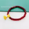 Las cosas buenas vienen en pares, Colgante de Loto Chapado en Oro, Exquisito y Versátil, Pulsera de Lujo Ligero de Alta Gama para Mejor Amiga al por Mayor