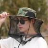 Mascarilla Facial Sombrero para Pesca a Prueba de Mosquitos Sombrero para Montañismo al Aire Libre para Hombre Sombrero Parasol de Malla Transpirable Sombrero a Prueba de Insectos para Pesca Nocturna Sombrero para Apicultura
