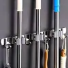 Nuevo Modelo Clip de Pared para Escoba Acero Inoxidable Gancho de Baño sin Taladro Almacenamiento sin Rastro Soporte para Trapeador