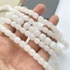 Cuentas antiguas de mármol blanco natural, cuentas espaciadoras de cristal redondas de manzana, accesorios de bricolaje, cuentas de Buda, pulsera Wenwan, material de horquilla