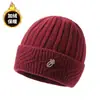 Gorro de invierno para mujer de mediana edad y ancianas, forrado de polar, cálido, gorro de lana tejido, adecuado para madres, abuelas y mujeres mayores, gorro de algodón estilo pullover