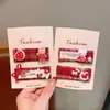 Estilo Retro Nuevo Estilo Coreano Tela Simple Pinza BB Cuadros Flor Pinza para Flequillo Pinza Lateral Pinza de Pelo de Dibujos Animados Accesorios para el Cabello