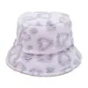 Amazon Temu Transfronterizo Otoño e Invierno Nuevo Sombrero de Cuenca de Lana de Cordero para Mujer Estilo Europeo y Americano Corazón Felpa Sombrero de Pescador para Mujer Venta al por Mayor