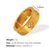 Anillo de Moda Ins de Viento de Venta Caliente Transfronterizo Anillo de Acero de Titanio Circonita de Trébol de Cuatro Hojas Anillo de Diamante de Amor Dulce