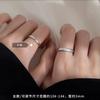 Anillo liso chapado en plata 925 anillo de pareja lujo ligero Qixi nicho para hombres y mujeres simple regalo anillo abierto