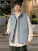 Chaleco acolchado cálido de moda versátil para deportes al aire libre de otoño e invierno para hombre, chaqueta de algodón