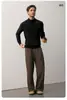 Suéter de Punto Grueso de una Pieza para Hombre, Otoño e Invierno, Nuevo Suéter de Punto, Suéter de Estilo Casual para Hombre, Suéter de Color Sólido Engrosado y Forrado de Polar, Moderno
