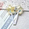 Lollipop de Estrella Transparente con Degradado de Purpurina Accesorios de Resina Pegamento de Crema para Manualidades Funda de Teléfono Parche Decorativo para Zapatos