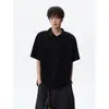 Camisa Polo de Punto de Manga Corta Estilo Old Money para Hombre Verano Ajuste Limpio Americano Camiseta de Manga Corta Top Fresco Bad Boy de Manga Corta
