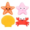 Fornecimento exclusivo transfronteiriço de tampas e pontas de caneta da série de animais de praia oceânica em PVC, acessórios fofos de papelaria para estudantes da fábrica de origem