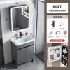 Conjunto de mueble de baño de pie con lavabo cerámico integrado, tocador de baño y lavabo