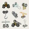 C50 trilho de suspensão industrial de alta resistência conjunto completo claraboia deslizante porta suspensa de empurrar e puxar guia deslizante de rolamento trilho deslizante polia de suspensão