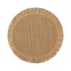 Posavasos de ganchillo de papel con borla redonda mantel individual decoración de escritorio japonesa almohadilla aislante del calor venta caliente transfronteriza dropshipping yute