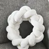 Cojín de punto a mano estilo nórdico de terciopelo de cristal con nudos, cojín creativo en forma de anillo, cojín decorativo para sofá y cabecera de cama
