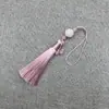 Xiangfei 8B-7 Loto Tallado Doble Borla Colgante Borla Traje Antiguo Dinastía Han Solapa Prensada Escalón Prohibido Estilo Antiguo Ropa con Espalda de Nube Accesorios