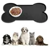 Silicone Placemat Pet Cat Bowl Mat Feeding Anti-overflow Fácil Limpeza Cat Dog Feeding Mat Supplies Dog Bowl Mat