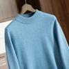 Ropa de Terciopelo Baizai para Hombre Suéter de Cachemira de Cuello Semi Alto Engrosado Agradable a la Piel Cachemir Holgado Talla Grande Suéter Base