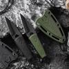 Mini Cuchillo Recto para Exteriores, Cuchillo para Fruta de Camping, Cuchillo Multifuncional, Cuchillo Afilado de Campo, Cuchillo Portátil de Alta Dureza