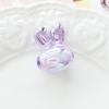 100 piezas/paquete acrílico chapado UV color AB cabeza de conejo cuentas sueltas conejito lindo pulsera DIY cuerda para el pelo joyería