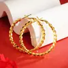 Brincos Trançados Banhados a Ouro Vietnamitas para Mulheres, Acessórios Estilo Chinês, Versáteis, Populares em Lives de Streaming, Brincos Atacado Direto da Fábrica