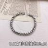 Pulseras de Pareja de Acero de Titanio Hip-Hop para Hombre Ins de Venta Caliente Joyería de Acero Inoxidable Moderna Unisex que No se Desvanece con Cadena